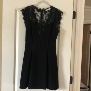 Black BCBG crepe and lace dress